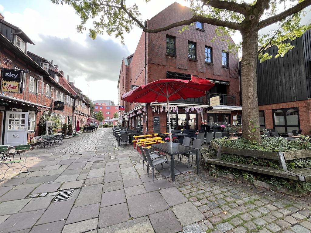 Die historische Lämmertwiete in Harburg